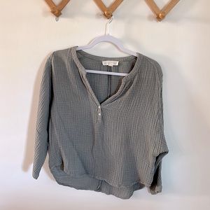 Olive Green v Neck Shirt